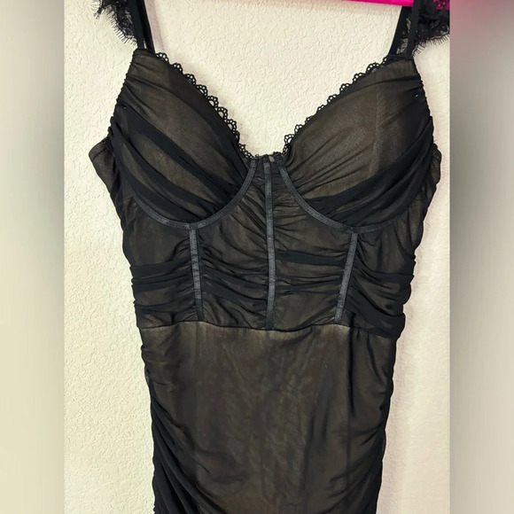 Privy Privately Privileged Mesh Overlay Bodycon Dress - Picture 2 of 13